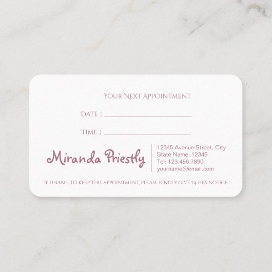 Cute Cartoon Cat Pet Care Pet Grooming Appointing Afsprakenkaartje (Achterkant)