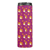 Cute Cartoon Cat Seamless Pattern | Kawaii Orange  Thermosbeker (Achterkant)