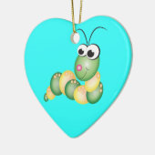 Cute Cartoon Caterpipe Keramisch Ornament (Links)