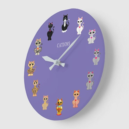 Cute Cartoon Cats Grote Klok (Hoek)