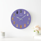 Cute Cartoon Cats Grote Klok (Huis)