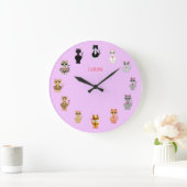 Cute Cartoon Cats Grote Klok (Huis)