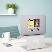Cute Cartoon Cats Halloween Group Sticker (Laptop op bureau)