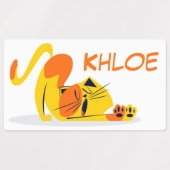 Cute Cartoon Cats Labels (Design 2)