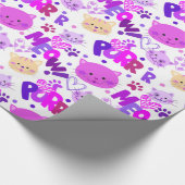 Cute Cartoon Cats Pattern Cadeaupapier (Hoek)