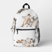 Cute Cartoon Cats Pattern | Monogram Bedrukte Rugzak (Voorkant)