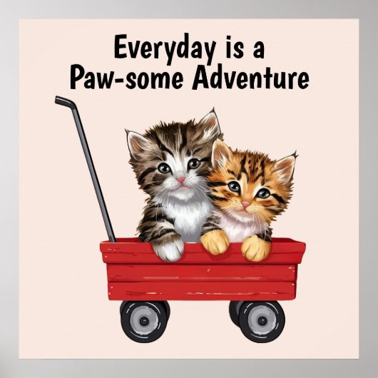 Cute Cartoon Cats Poster (Voorkant)