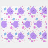 Cute cartoon Cats Seamless Pattern Fleece Deken (Voorkant (Horizontaal))