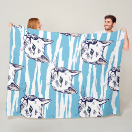 Cute cartoon Cats Seamless Pattern Fleece Deken