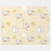 Cute cartoon Cats Seamless Pattern Fleece Deken (Voorkant (Horizontaal))