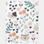 Cute cartoon Cats Seamless Pattern Fleece Deken (Voorkant)