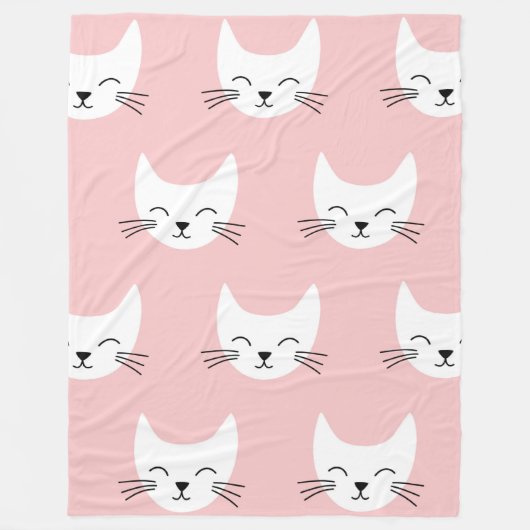 Cute cartoon Cats Seamless Pattern Fleece Deken (Voorkant)