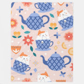 Cute cartoon Cats Seamless Pattern Fleece Deken (Voorkant)