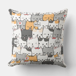 Cute cartoon Cats Seamless Pattern Kussen