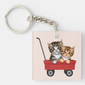 Cute Cartoon Cats Sleutelhanger