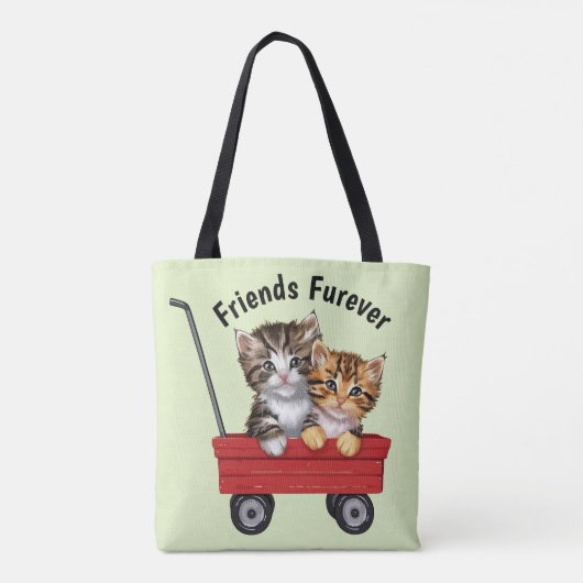 Cute Cartoon Cats Tote Bag (Achterkant)
