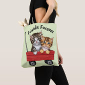 Cute Cartoon Cats Tote Bag (Dichtbij)