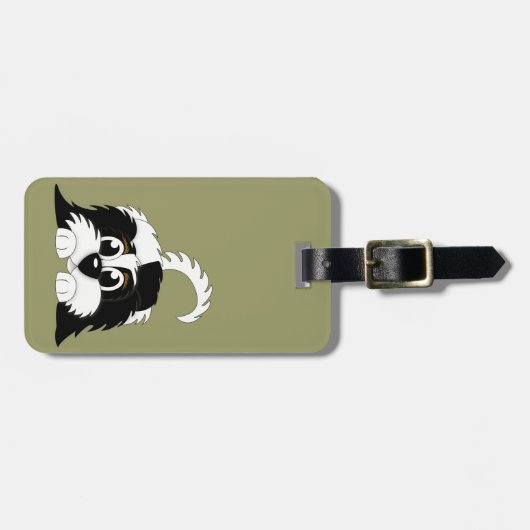 Cute Cartoon Cavachon Bagagelabel (Voorkant horizontaal)