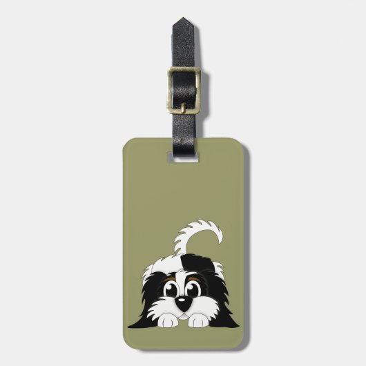 Cute Cartoon Cavachon Bagagelabel (Voorkant verticaal)