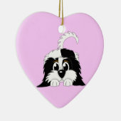 Cute Cartoon Cavachon Keramisch Ornament (Rechts)