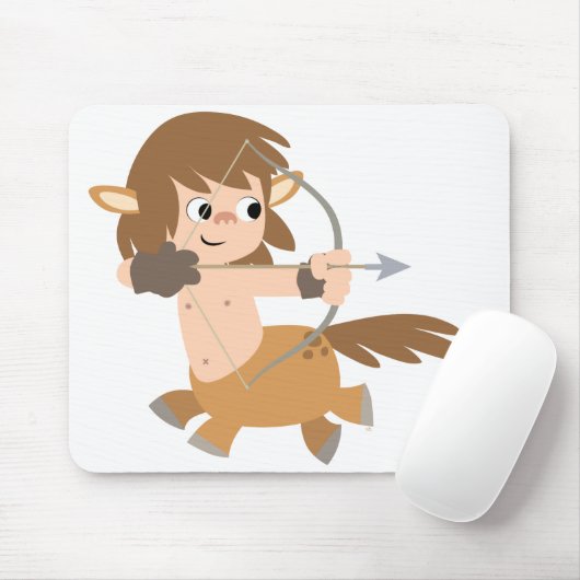 Cute Cartoon Centaur Sagittarius Mousepad Muismat (Met muis)