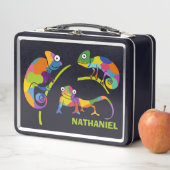 Cute Cartoon Chameleons Bright Colors Personalized (In situ)