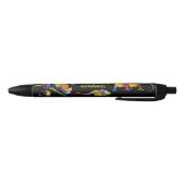 Cute Cartoon Chameleons Bright Colors Personalized Zwarte Inkt Pen (Bodem)