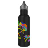 Cute Cartoon Chameleons Personalized Waterfles (Rechts)