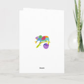 Cute Cartoon Chameleons Persoonlijk Birthday Kaart (Achterkant)