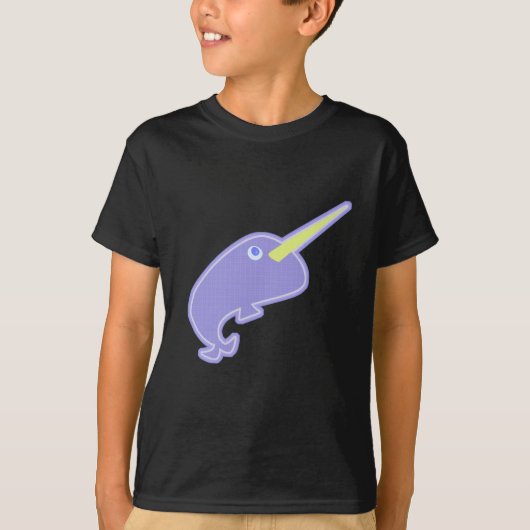 Cute Cartoon Character Narwhal Design T-shirt (Voorkant)