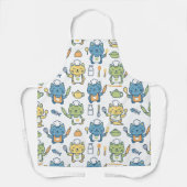 Cute Cartoon Chef Cats Apron Kawaii Kitten Baking Schort (Voorkant)