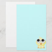 Cute Cartoon Chick Briefpapier (Voorkant / Achterkant)
