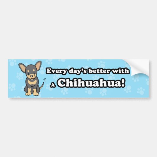 Cute Cartoon Chihuahua Bumpersticker (Voorkant)