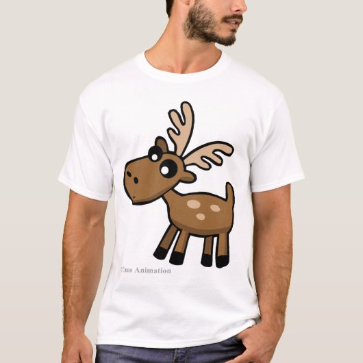 Cute cartoon chocolade Moose uit Canada T Shirt (Voorkant)