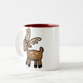 Cute cartoon chocolade Moose uit de Canadese Mok (Voorkant links)