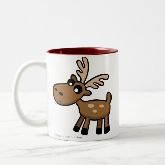 Cute cartoon chocolade Moose uit de Canadese Mok (Links)
