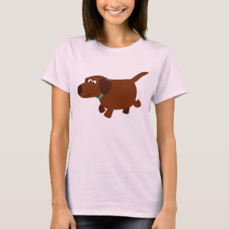 Cute Cartoon Chocolate Labrador Women T-Shirt