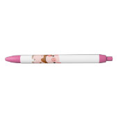 Cute Cartoon Chocolate Pig Zwarte Inkt Pen (Voorkant)
