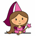 Cute Cartoon Clip Art Princess in een roze dress Staand Fotobeeldje<br><div class="desc">Cartoon sprookje knipt een kunstprinses brunette prinses in een roze jurk met een toverstaf.</div>