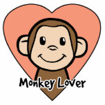 Cute Cartoon Clip Art Smile Monkey Love in Heart Staand Fotobeeldje<br><div class="desc">Cartoon knipt kunst met een glimlachende aap in een hart met de woorden "apenliefhebber". Wie houdt niet van dit schattige wilde oerwoud!!</div>
