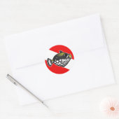 Cute Cartoon Clown Triggerfish Dive Vlag Ronde Sticker (Envelop)