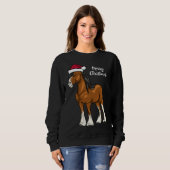 Cute Cartoon Clydesdale Draft Horse Trui (Voorkant volledig)