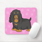 Cute Cartoon Cocker Spaniel Mousepad Muismat (Met muis)
