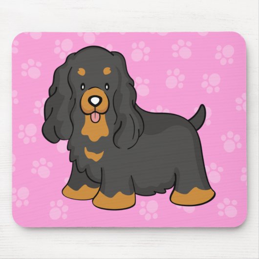Cute Cartoon Cocker Spaniel Mousepad Muismat (Voorkant)