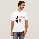 Cute Cartoon Coffee Design – T-Shirt for Coffee Lo (Voorkant volledig)