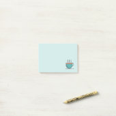 Cute Cartoon Coffee Tea Mok Post-it® Notes (Op bureau)