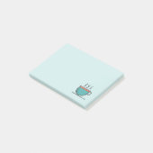 Cute Cartoon Coffee Tea Mok Post-it® Notes (Schuin)