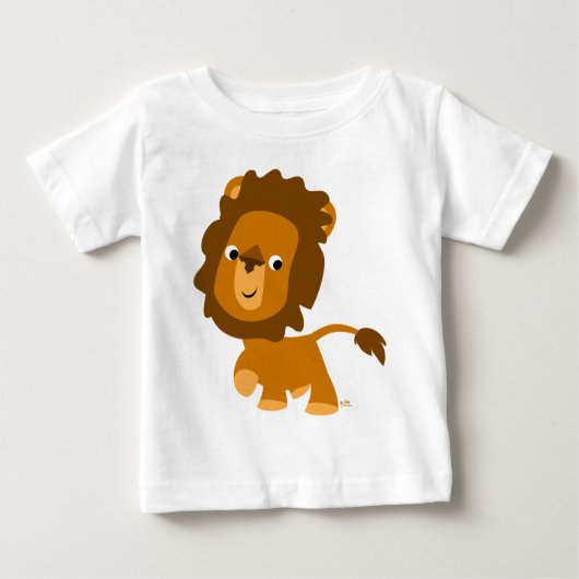Cute Cartoon Content Lion Baby T-shirt (Voorkant)