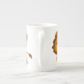 Cute Cartoon Content Lion Bone China Mok (Achterkant)