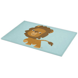 Cute Cartoon Content Lion Cutting Board Snijplank